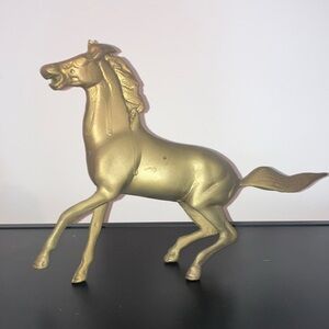 Decorative Metallic Horse Figurine - Gold Finish